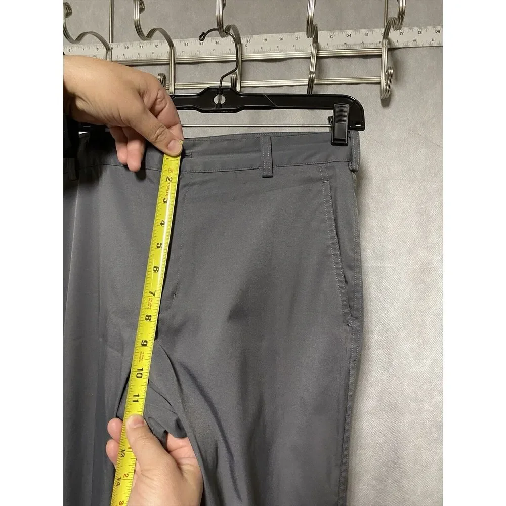 Nike Golf Pants Men 34 X30 Gray Chino Performance Active Outdoor Dri Fit Stretch